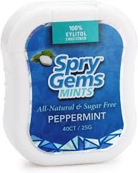 Amazon.com : Spry Gems Natural Sugar-Free Xylitol Mints, On The Go Oral  Care for Dry Mouth, Increase Saliva Production and Stop Bad Breath,  Non-GMO, Gluten-Free - Peppermint 40 Count (Pack of 6) :
