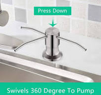 Soap Dispenser for Kitchen Sink, Built in Sink Soap Dispenser (Brushed  Nickel), Countertop Soap Dispenser Pump with 47" Extension Tube kit, No  Need to ...