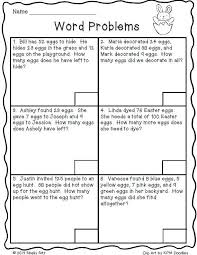 Easter Math Freebie Word Problem Worksheets Word Problems Math Word Problems