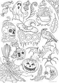 Scary ghost coloring pages, cats, bats coloring pages, pumpkins, coloring pages of witches and scarecrows are just a few of the many printable halloween coloring pages. Pin On Coloriage