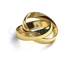 Hochzeitsjubiläum wird die goldene hochzeit genannt, zu dem man herzliche glückwünsche ausrichten sollte. Zwei Goldene Hochzeit Ringe Auf Einem Stock Bild Colourbox