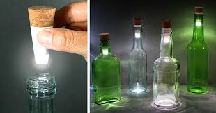 Turn Old Bottles Into Lamps With Rechargeable Led Corks Old Bottles Bottle Lights Led Bottle Light