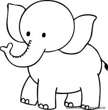 It is surely because the animal does not has complicated shapes and parts. Baby Elephant Cartoon Coloring Pages Coloring And Drawing