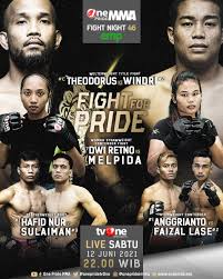 Theodorus ginting, mma fighter and current one pride welterweight champion. O Xrhsths Tvonenews Sto Twitter Fight For Pride Theodorus Ginting Akan Melawan Windri Patilima Dari Kelas Woman Strawweight Dwi Retno Akan Melawan Melpida Saksikan One Pride Mma Fn 46 Sabtu 12 Juni