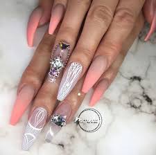 Black And Pink Ombre Stiletto Nails Ombre Pink And White Black Diamonds Stiletto Nails Nail Designs Coffin Nails Designs Nail Shapes