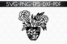 Download Flowers In Vase 5 Papercut Template Spring Decor Svg Pdf By Mulia Designs Thehungryjpeg Com