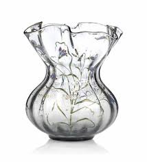 An Emile Galle 1846 1904 Enamelled Glass Vase Circa 1895 Enamelled Signature Emile Galle 1900s Flowers Plants Christie S Vase Glass Vase Galle