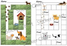 Dog And Cat Animal Sticker Behavior Chart