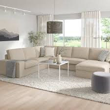 Kivik Sectional 5 Seat Corner With Chaise Hillared Beige Ikea Kivik Sofa Modular Sectional Sofa U Shaped Sofa