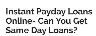 Payday Loans No Credit Check