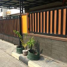 Selain itu pagar besi hollow seperti. Jual Jual Pagar Rumah Minimalis Model Serat Motif Kayu Grc Di Lapak Nino Febry Bukalapak