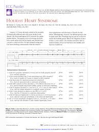 Pdf Holiday Heart Syndrome
