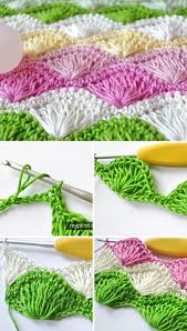 This free crochet pattern for an african flower tutorial makes up a gorgeous crocheted motif that looks stunning made up with different colors. Easy Crochet Fan Stitch Pattern Crochetbeja