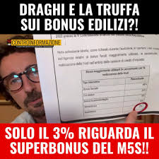 BUFALA COLOSSALE! I dati ci dicono che sarebbe coinvolto solo il 3% di  tutti i bonus edilizi sotto accusa.
