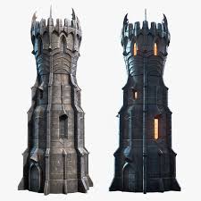 Game 3d Model Of Fantasy Dark Wizard S Tower Tower Fantasy Castle Fantasy Wizard