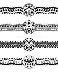 Set Of Maori Polynesian Tattoo Border Tribal Sleeve Pattern Vector Samoan Bracelet Tattoo Design In 2020 Tribal Armband Tattoo Tattoo Bracelet Armband Tattoo Design
