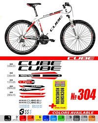 Cube Fahrrad Rahmen Aufkleber Cube Bike Frame Cube Sticker Specialized Autocollant Cube Bicycle Cube Mountain Cube Bike Stickers Custom Bike Decals Bike Frame