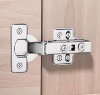 4pcs Full Overlay Soft Close Cabinet Hinges Frameless Concealed Door Hinges European Soft Closing Four-Hole Mounting Plate Hinges Nickel Plated Finish