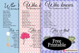 It's like the trivia that plays before the movie starts at the theater, but waaaaaaay longer. Who Knows The Birthday Boy Girl The Best Free Printable