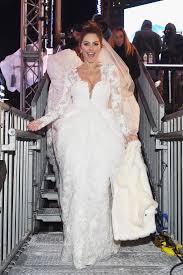 Maria Menounos On Her New Year S Eve Wedding Dress It Took My Breath Away Wedding Dresses Celebrity Bride Dresses