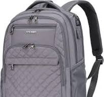 KROSER Zaino da viaggio per laptop, Grigio scuro trapuntato, 17 Inch, Zaini  Daypack : Amazon.it: Informatica