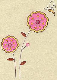 Embroidery Design Floral Applique And Butterfly 3 Sizes