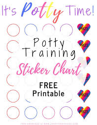 The Best Colored Potty Training Sticker Chart This Free
