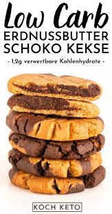 Einfache Keto Erdnussbutter Schoko Kekse Rezept Low Carb Naschen Rezepte Erdnussbutter