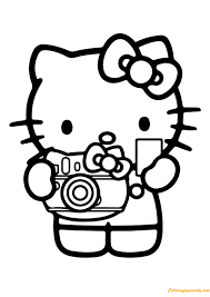 ‎get hours of relaxation and fun! Hello Kitty With Her Camera Coloring Pages Cartoons Coloring Pages Coloring Pages For Kids And Adults