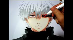 Drawing tokyo ghoul manga painting sketch, tokyo ghoul, watercolor painting, angle, white png. Drawing Kaneki Ken From Tokyo Ghoul Youtube
