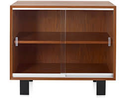 The stiles and rails are. Nelson Basic Cabinet With Glass Sliding Doors Hivemodern Com