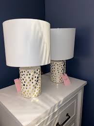 Kate Spade Gold Flamingo Dot Table Lamp On Mercari In 2020 Table Lamp Lamp Gold Fixtures