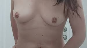 Lika Lax stripped naked in a public toilet and masturbated there with the  door open