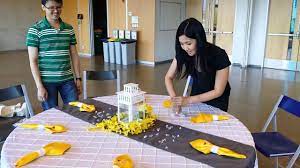 Dress up your table with a lot of greenery. Diy How To Set Up A Wedding Guest Table Youtube