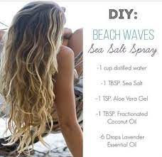 Pour the tea, lemon juice, cinnamon, honey, coconut oil, and water into a glass bottle. 42 Trendy Hair Diy Beach Coconut Oil Beach Wave Hair Surf Hair Diy Sea Salt Spray