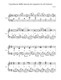 Print And Download In Pdf Or Midi Lacrimosa Dalla Messa Da Requiem In Sol Minore Tempo 60 Piano Sheet Music Classical Mozart Sheet Music