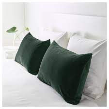 More buying choices$12.49(3 used & new offers) woaboy pack of 2 velvet throw pillow covers pompom decorative pillowcases solid soft cushion covers with poms square for couch sofa bedroom car 18x18inch 45x45cm dark green. All Products Bedroom Green Green Velvet Pillow Green Cushions