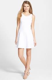 Frenchi Frenchi Spring Dot Cutout Back Skater Dress Juniors Available At Nordstrom With Images White Dresses Graduation Dresses Junior Dresses