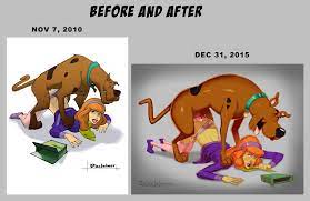 Scooby doo Before and after by disclaimer 