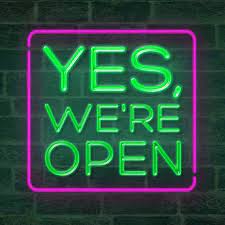 Yes We Re Open Neon Sign Animation Video Open For Business Sign Neon Signs We Are Open Sign