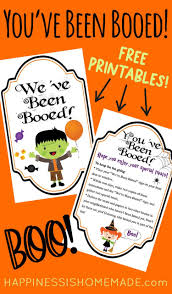 Want to boo your neighbors? Free You Ve Been Booed Printables Happiness Is Homemade