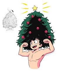 Deku Christmas Tree My Hero Academia My Hero Anime Christmas Hero