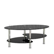 This contemporary coffee table features a rectangular shaped top. Coffee Table Black Glass Silver Legs Beautiful Design