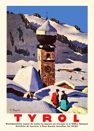 Vintage Ski Posters Tyrol Austria 1935 Travel Print Ebay Vintage Ski Posters Vintage Travel Posters Austria Travel Poster
