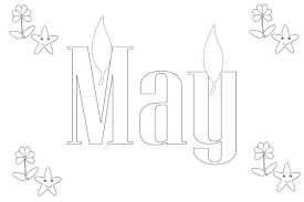 A is for april coloring page; Free Printable 12 Months Of The Year Coloring Pages