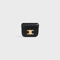 MINI CLAUDE IN Shiny calfskin - BLACK | CELINE