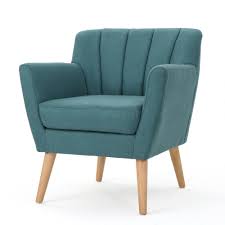 Merel Mid Century Club Chair Teal Christopher Knight Home Club Chairs Armchair Fabric Armchairs