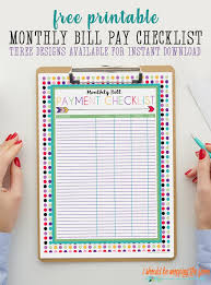 This essential template accurately captures your entire monthly bill, loans, and unsettled payments. Free Printable Monthly Bill Pay Checklist I Should Be Mopping The Floor