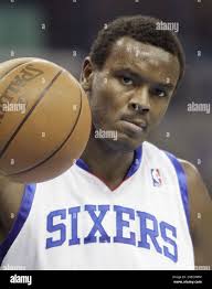 Philadelphia 76ers center Samuel Dalembert (1) glares at the officials  after being called for a foul against the New Orleans Hornets in the first  half of an NBA basketball game in New