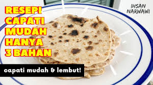 Bahan tangzhong 25 gm tepung gandum 125 gm air 1. Cara Buat Capati Mudah Hanya 3 Bahan Youtube